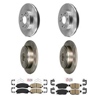 AmeriBRAKES® - AmeriPRO™ Plain Front and Rear Brake Kit with Ceramic Pads