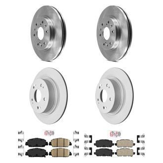 AmeriBRAKES® - AmeriPRO™ Plain Front and Rear Brake Kit with Ceramic Pads