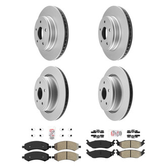 AmeriBRAKES® - AmeriPRO™ Plain Brake Kit with Semi-Metallic Pads