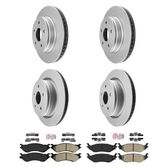 AmeriBRAKES® - AmeriPRO™ Plain Brake Kit with Semi-Metallic Pads