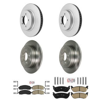 AmeriBRAKES® - AmeriPRO™ Plain Front and Rear Brake Kit with Ceramic Pads