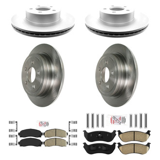 AmeriBRAKES® - AmeriPRO™ Plain Front and Rear Brake Kit with Ceramic Pads