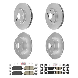 AmeriBRAKES® - AmeriPRO™ Plain Front and Rear Brake Kit with Ceramic Pads