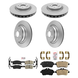 AmeriBRAKES® - AmeriPRO™ Plain Front and Rear Brake Kit with Ceramic Pads