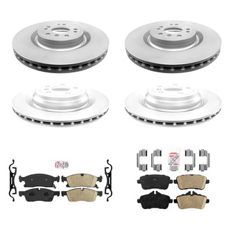 AmeriBRAKES® - AmeriPRO™ Plain Front and Rear Brake Kit with Ceramic Pads
