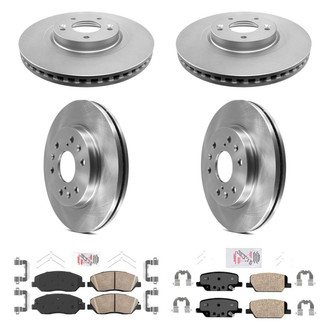 AmeriBRAKES® - AmeriPRO™ Plain Front and Rear Brake Kit with Ceramic Pads