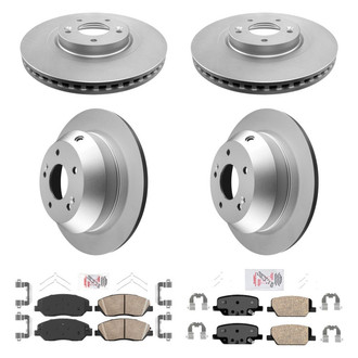 AmeriBRAKES® - AmeriPRO™ Plain Front and Rear Brake Kit with Ceramic Pads