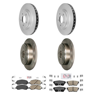 AmeriBRAKES® - AmeriPRO™ Plain Front and Rear Brake Kit with Ceramic Pads