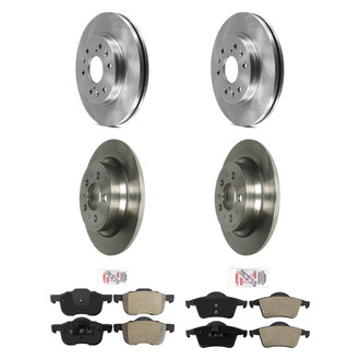 AmeriBRAKES® - AmeriPRO™ Plain Brake Kit with Semi-Metallic Pads