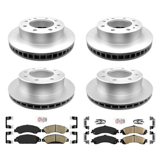AmeriBRAKES® - AmeriPRO™ Plain Front and Rear Brake Kit with Ceramic Pads