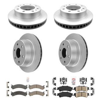 AmeriBRAKES® - AmeriPRO™ Plain Front and Rear Brake Kit with Ceramic Pads