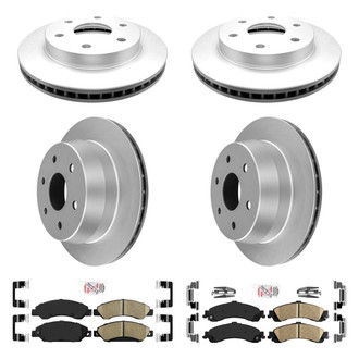 AmeriBRAKES® - AmeriPRO™ Plain Front and Rear Brake Kit with Ceramic Pads