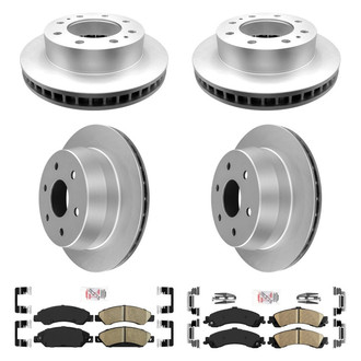 AmeriBRAKES® - AmeriPRO™ Plain Front and Rear Brake Kit with Ceramic Pads