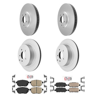 AmeriBRAKES® - AmeriPRO™ Plain Front and Rear Brake Kit with Ceramic Pads