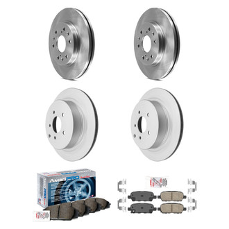 AmeriBRAKES® - AmeriPRO™ Plain Front and Rear Brake Kit with Ceramic Pads