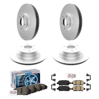 AmeriBRAKES® - AmeriPRO™ Plain Front and Rear Brake Kit with Ceramic Pads