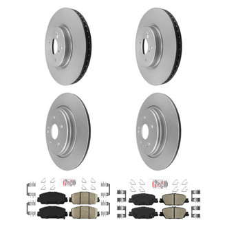 AmeriBRAKES® - AmeriPRO™ Plain Front and Rear Brake Kit with Ceramic Pads