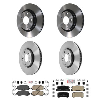 AmeriBRAKES® - AmeriPLATINUM™ Front and Rear Brake Kit with Ceramic Pads