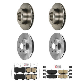 AmeriBRAKES® - AmeriPRO™ Plain Front and Rear Brake Kit with Ceramic Pads