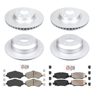 AmeriBRAKES® - AmeriPRO™ Plain Front and Rear Brake Kit with Ceramic Pads