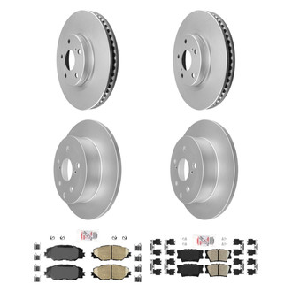 AmeriBRAKES® - AmeriPRO™ Plain Front and Rear Brake Kit with Ceramic Pads