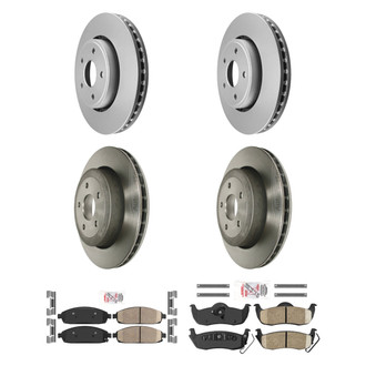 AmeriBRAKES® - AmeriPRO™ Plain Front and Rear Brake Kit with Ceramic Pads