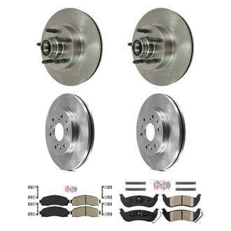 AmeriBRAKES® - AmeriPRO™ Plain Front and Rear Brake Kit with Ceramic Pads