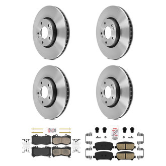 AmeriBRAKES® - AmeriPLATINUM™ Front and Rear Brake Kit with Ceramic Pads