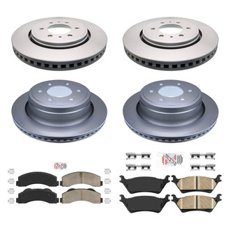 AmeriBRAKES® - AmeriPRO™ Plain Front and Rear Brake Kit with Ceramic Pads