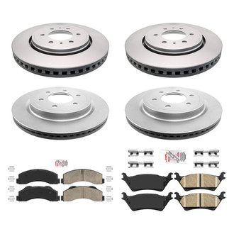 AmeriBRAKES® - AmeriPRO™ Plain Front and Rear Brake Kit with Ceramic Pads
