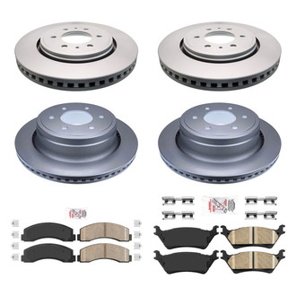 AmeriBRAKES® - AmeriPRO™ Plain Front and Rear Brake Kit with Ceramic Pads