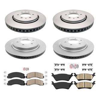 AmeriBRAKES® - AmeriPRO™ Plain Front and Rear Brake Kit with Ceramic Pads