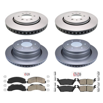 AmeriBRAKES® - AmeriPRO™ Plain Front and Rear Brake Kit with Ceramic Pads
