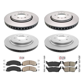 AmeriBRAKES® - AmeriPRO™ Plain Front and Rear Brake Kit with Ceramic Pads
