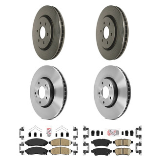 AmeriBRAKES® - AmeriPLATINUM™ Front and Rear Brake Kit with Ceramic Pads
