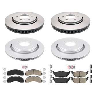 AmeriBRAKES® - AmeriPRO™ Plain Front and Rear Brake Kit with Ceramic Pads