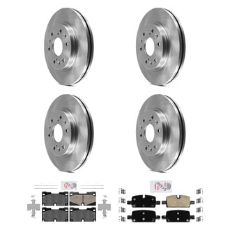 AmeriBRAKES® - AmeriPRO™ Plain Front and Rear Brake Kit with Ceramic Pads
