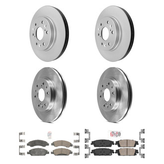AmeriBRAKES® - AmeriPRO™ Plain Front and Rear Brake Kit with Ceramic Pads