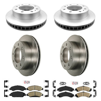 AmeriBRAKES® - AmeriPRO™ Plain Front and Rear Brake Kit with Ceramic Pads