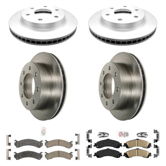 AmeriBRAKES® - AmeriPRO™ Plain Front and Rear Brake Kit with Ceramic Pads