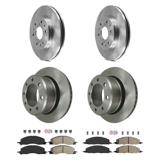 AmeriBRAKES® - AmeriPRO™ Plain Brake Kit with Semi-Metallic Pads