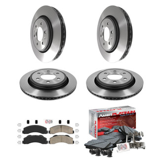 AmeriBRAKES® - AmeriPLATINUM™ Front and Rear Brake Kit with Ceramic Pads