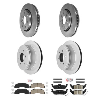 AmeriBRAKES® - AmeriPRO™ Plain Front and Rear Brake Kit with Ceramic Pads