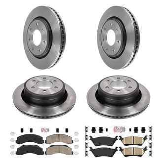 AmeriBRAKES® - AmeriPLATINUM™ Front and Rear Brake Kit with Ceramic Pads