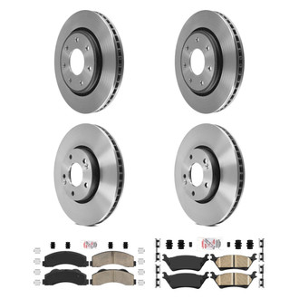 AmeriBRAKES® - AmeriPLATINUM™ Front and Rear Brake Kit with Ceramic Pads