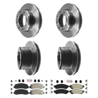 AmeriBRAKES® - AmeriPLATINUM™ Front and Rear Brake Kit with Semi-Metallic Pads