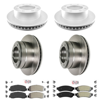 AmeriBRAKES® - AmeriPRO™ Plain Front and Rear Brake Kit with Semi-Metallic Pads