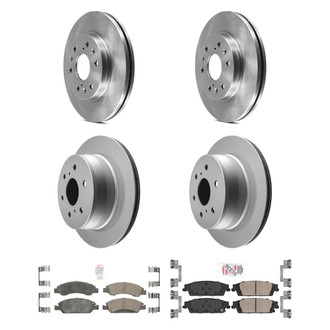 AmeriBRAKES® - AmeriPRO™ Plain Front and Rear Brake Kit with Ceramic Pads