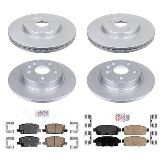 AmeriBRAKES® - AmeriPRO™ Plain Front and Rear Brake Kit with Ceramic Pads