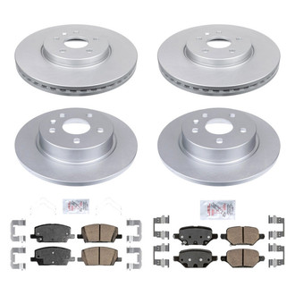 AmeriBRAKES® - AmeriPRO™ Plain Front and Rear Brake Kit with Ceramic Pads